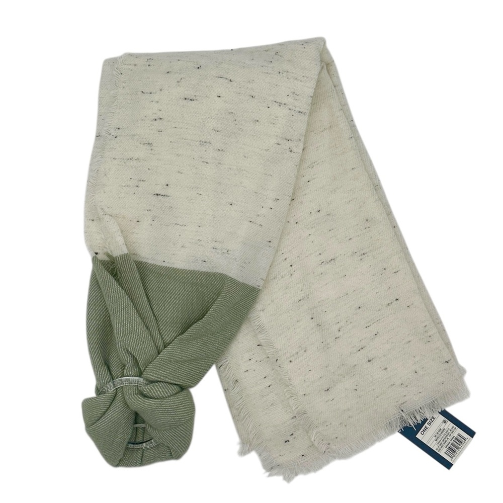 Universal Thread Cream Textured Scarf with Frayed Edges‎ | Cozy Neutral Wrap